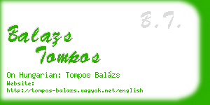 balazs tompos business card